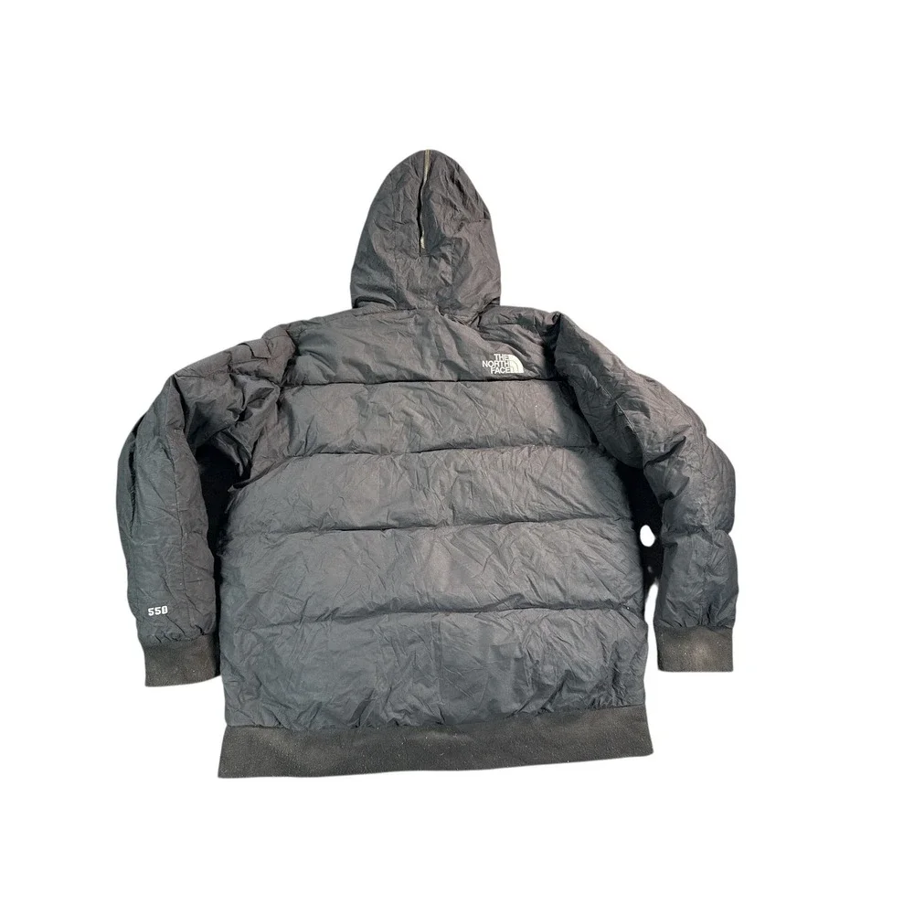 The North Face Mens Puffer Goose‎ Down 550 Jacket Mens XXL Black Hooded Full Zip